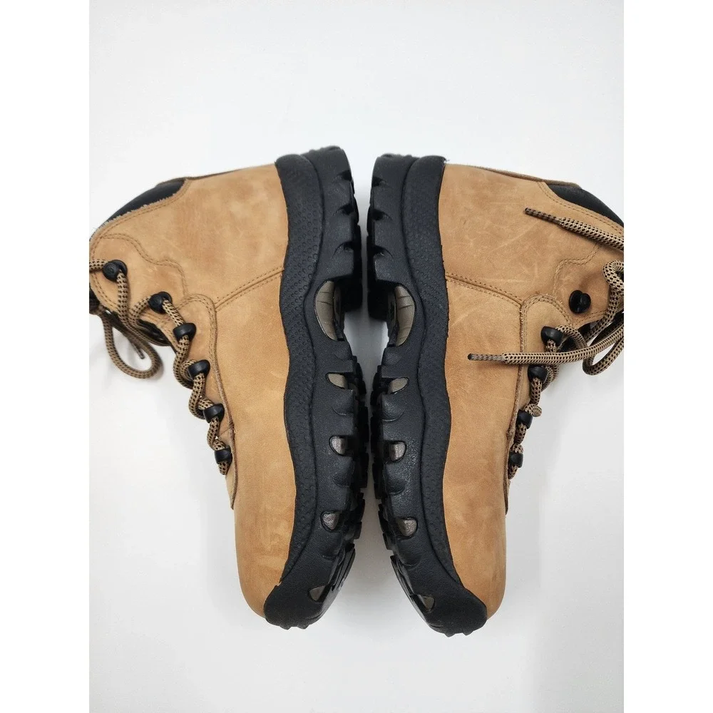 Hi-Tec‎ Waterproof Hiking Boots Tan Nubuck Leather Lace Up Outdoor Trail Shoes